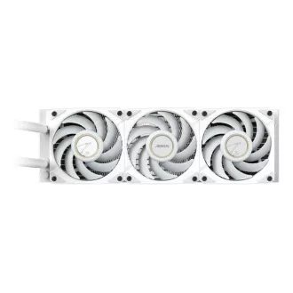 GIGABYTE vodní chladič AORUS WATERFORCE X II 360I, 3x 120mm, ARGB, LCD Displej, LGA1851, AM5, Bílá