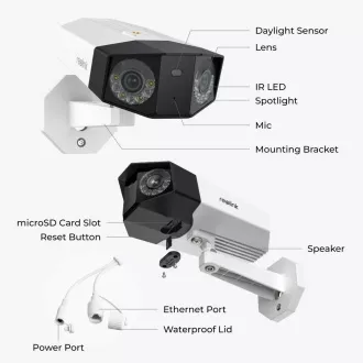 REOLINK bezpečnostní kamera Duo Series P750, Duo 3 PoE, 4MP REOLINK bezpečnostní kamera Duo Series P750, Duo 3 PoE, 4MP