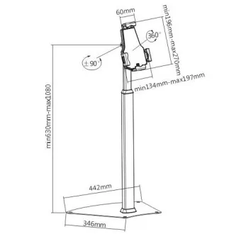 Stojan na tablety uzamykatelný Fiber Mounts TAGATA2