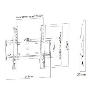 Nástěnný pevný držák na Tv i monitory Fiber Mounts FM21F