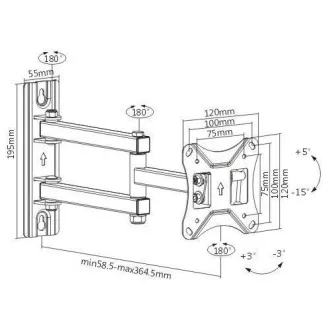 Držák na monitory a malé Tv Fiber Mounts FM233
