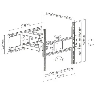 Nástěnný držák na televizi Fiber Mounts Solid-1 Nástěnný držák na televizi Fiber Mounts Solid-1