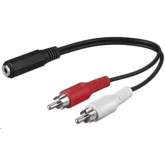 PREMIUMCORD Kabel audio 3, 5mm Jack - 2x Cinch 1, 5m (F/M, stereo) PREMIUMCORD Kabel audio 3, 5mm Jack - 2x Cinch 1, 5m (F/M, stereo)