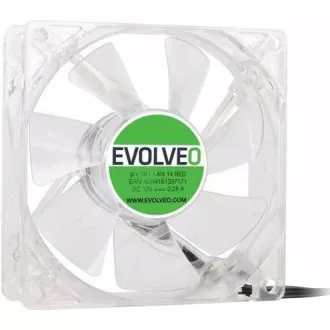 EVOLVEO 14L1RD ventilátor 140mm, 4 LED červený, 3pin