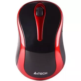 A4tech G3-280N, V-Track, bezdrátová optická myš, 2.4GHz, 10m dosah, černo-červená