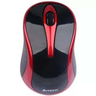 A4tech G3-280N, V-Track, bezdrátová optická myš, 2.4GHz, 10m dosah, černo-červená