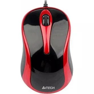 A4tech G3-280N, V-Track, bezdrátová optická myš, 2.4GHz, 10m dosah, černo-červená