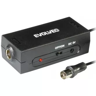 EVOLVEO Amp 1, anténní zesilovač FM/DAB+/DVB-T2, filtr LTE, 4G, 5G