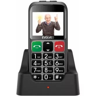 EVOLVEO EasyPhone EB, mobilní telefon pro seniory s nabíjecím stojánkem, stříbrná