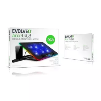 EVOLVEO Ania 9 RGB, nastavitelný podstavec pro notebook