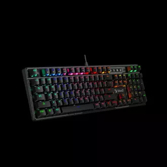 A4tech Bloody Klávesnice B750N, herní klávesnice, mechanická, drátová, Green Switch, CZ/SK, Černá