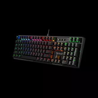 A4tech Bloody Klávesnice B750N, herní klávesnice, mechanická, drátová, Green Switch, CZ/SK, Černá