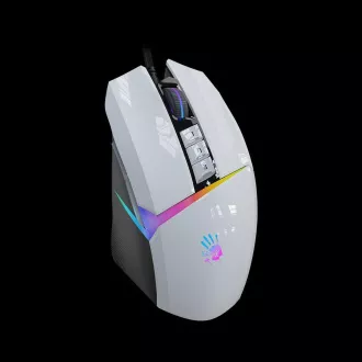 A4tech Bloody Myš W60 Max Activated, podsvícená herní myš, 12000 DPI, USB, Bílá