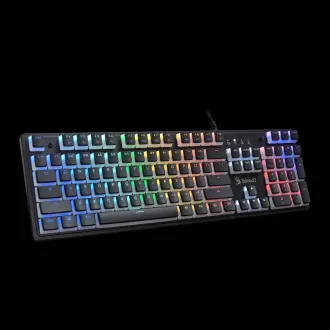 A4tech Bloody Podsvícená mechanická herní klávesnice S510R, Blue Switch, Pudding, USB, CZ, černá A4tech Bloody Podsvícená mechanická herní klávesnice S510R, Blue Switch, Pudding, USB, CZ, černá