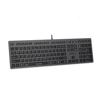 A4tech Klávesnice FX60, Podsvícená barevná, USB, CZ, šedá