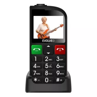 EVOLVEO Mobilní telefon pro seniory s nabíjecím stojánkem EasyPhone FL, černá EVOLVEO Mobilní telefon pro seniory s nabíjecím stojánkem EasyPhone FL, černá