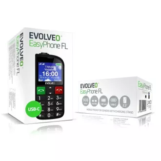 EVOLVEO Mobilní telefon pro seniory s nabíjecím stojánkem EasyPhone FL, černá EVOLVEO Mobilní telefon pro seniory s nabíjecím stojánkem EasyPhone FL, černá
