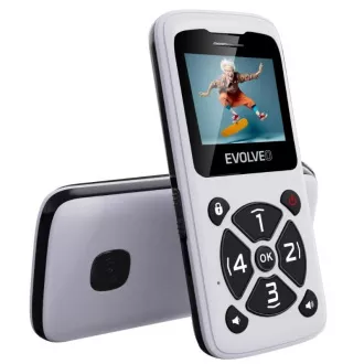 EVOLVEO Mobilní telefon pro seniory EasyPhone ID, bílá