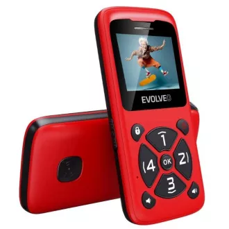 EVOLVEO Mobilní telefon pro seniory EasyPhone ID, červená