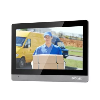 EVOLVEO DoorPhone AHD10, Sada domácího WiFi videotelefonu s ovládáním dveří a RFID, černo stříbrný 10" monitor, 32GB