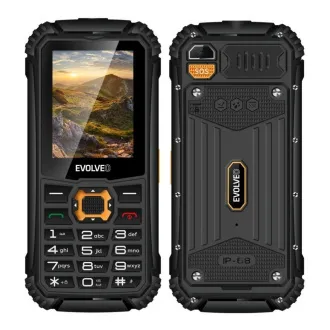 EVOLVEO StrongPhone Q1, vodotěsný odolný Dual SIM telefon, černo-oranžový - Rozbalené
