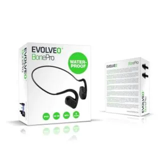 EVOLVEO bezdrátová sluchátka BonePro MP3 32GB, na lícní kosti, černá - Použité