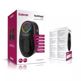 Salente HotHeat, teplovzdušný mini ventilátor, 500 W, černý