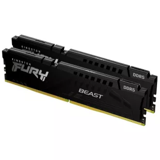 KINGSTON DIMM DDR5 32GB (Kit of 2) 6000MT/s CL30 ECC FURY Beast EXPO Černá KINGSTON DIMM DDR5 32GB (Kit of 2) 6000MT/s CL30 ECC FURY Beast EXPO Černá