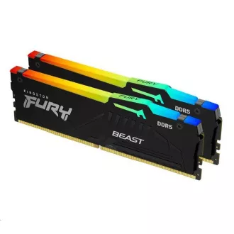KINGSTON DIMM DDR5 32GB (Kit of 2) 6000MT/s CL36 FURY Beast RGB Černá EXPO KINGSTON DIMM DDR5 32GB (Kit of 2) 6000MT/s CL36 FURY Beast RGB Černá EXPO