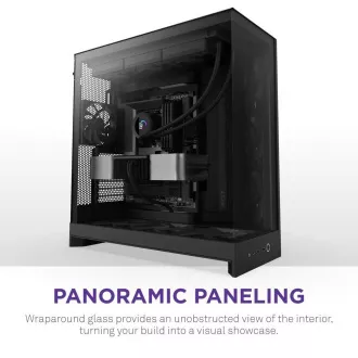 NZXT skříň H9 Flow dvoukomorová ATX / 4x140mm fan / až 10xfan / perforovaný top / proskl. bočnice, front / černá