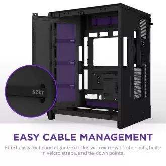 NZXT skříň H9 Flow dvoukomorová ATX / 4x140mm fan / až 10xfan / perforovaný top / proskl. bočnice, front / černá