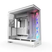 NZXT skříň H9 Flow ARGB dvoukomorová ATX / 3xRGB 140 mm / 1x 120mm fan / prosklená / bílá