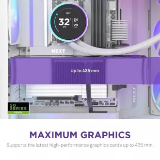 NZXT skříň H9 Flow ARGB dvoukomorová ATX / 3xRGB 140 mm / 1x 120mm fan / prosklená / bílá