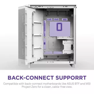 NZXT skříň H9 Flow ARGB dvoukomorová ATX / 3xRGB 140 mm / 1x 120mm fan / prosklená / bílá
