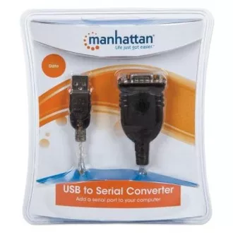 MANHATTAN převodník z USB na sériový port (USB AM / DB9M, RS232), blistr MANHATTAN převodník z USB na sériový port (USB AM / DB9M, RS232), blistr