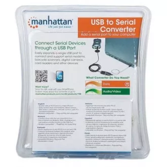 MANHATTAN převodník z USB na sériový port (USB AM / DB9M, RS232), blistr MANHATTAN převodník z USB na sériový port (USB AM / DB9M, RS232), blistr