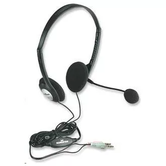 MANHATTAN Sluchátka s mikrofonem Stereo Headset MANHATTAN Sluchátka s mikrofonem Stereo Headset