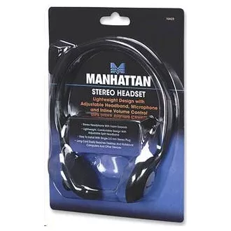 MANHATTAN Sluchátka s mikrofonem Stereo Headset MANHATTAN Sluchátka s mikrofonem Stereo Headset