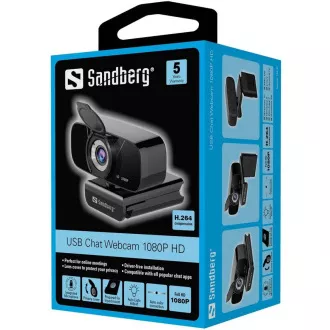 Sandberg USB kamera Webcam Chat 1080p, černá