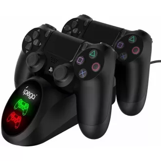 iPega PG-9180 Double Charger dokovací stanice pro gamepady PS4, černá