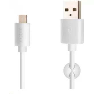Fixed datový a nabíjecí kabel, USB-A -> USB-C, 20 W, délka 1 m, bílá