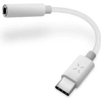 FIXED redukce USB-C na 3, 5 mm jack s DAC chipem, bílá