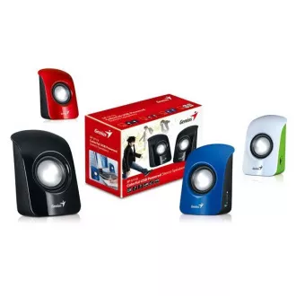 GENIUS repro SP-U115, přenosné repro, USB napájení, bílozelené GENIUS repro SP-U115, přenosné repro, USB napájení, bílozelené