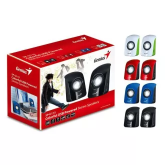 GENIUS repro SP-U115, přenosné repro, USB napájení, bílozelené GENIUS repro SP-U115, přenosné repro, USB napájení, bílozelené