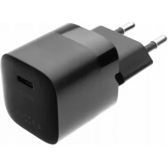 Fixed nabíječka do sítě Mini, konektor USB-C. podpora PD, 20 W, černá