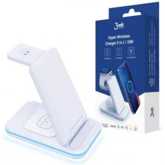 3mk nabíjecí stojánek - Hyper Wireless Charger 3w1 15W, bílá 3mk nabíjecí stojánek - Hyper Wireless Charger 3w1 15W, bílá