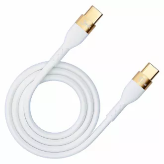 3mk datový kabel - Hyper Silicone Cable C to C 2m 100W, bílá