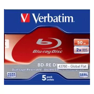 VERBATIM BD-RE DL (5-pack)Blu-Ray/Jewel/2x/50GB