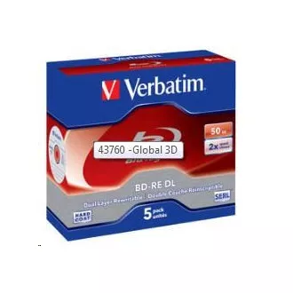 VERBATIM BD-RE DL (5-pack)Blu-Ray/Jewel/2x/50GB