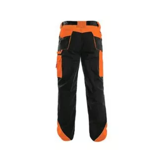 Kalhoty do pasu CXS SIRIUS BRIGHTON, černo-oranžová, vel. 56